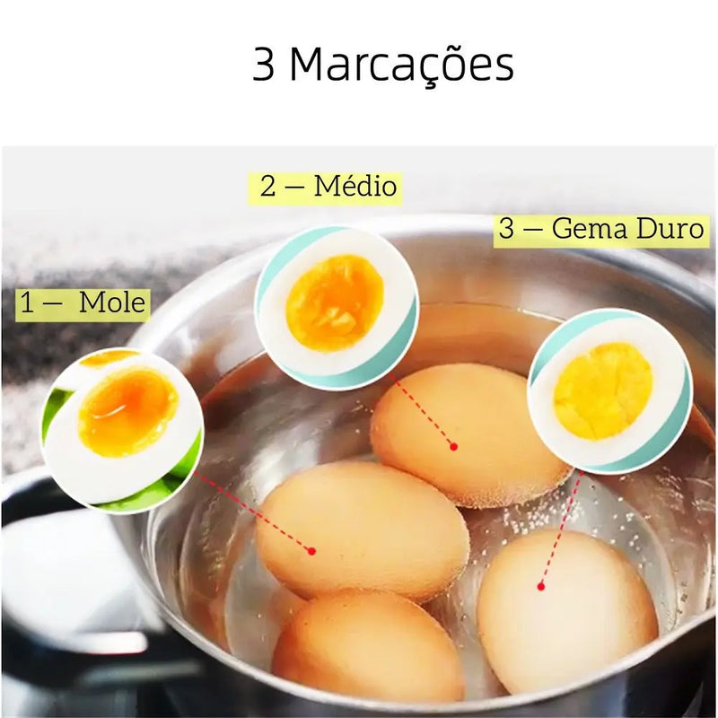 Temporizador Termômetro Ovo Cozido Egg Timer Mole Médio Duro