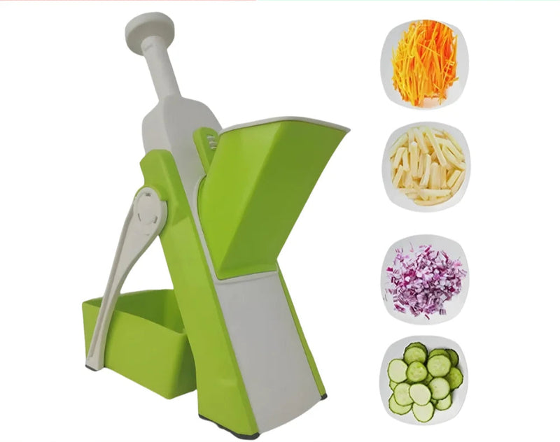 Multi Cortador Manual de Legumes e Verduras Fatiador 5 Funções Para Cortar Batata , Vegetais, Verduras e Frutas Inox