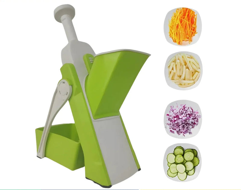 Multi Cortador Manual de Legumes e Verduras Fatiador 5 Funções Para Cortar Batata , Vegetais, Verduras e Frutas Inox