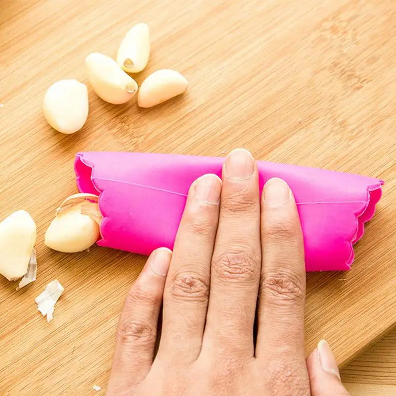 Descascador de alho em silicone, instrumento prático de cozinha para descascar alho